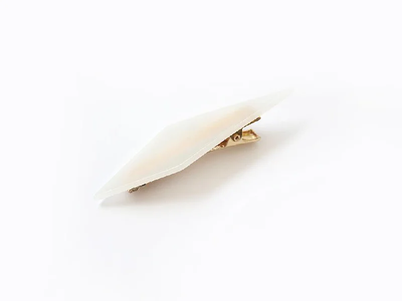 simple hairpins for casual styles-Catherine Clip in White