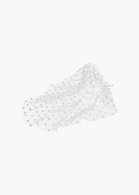 mini hair clips for short haircuts-Chiara Veil -- Pearl