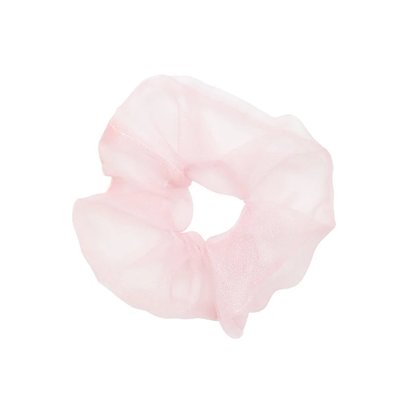 everyday hairbands for casual wear-Cloud Scrunchie in Rose Silk Organza