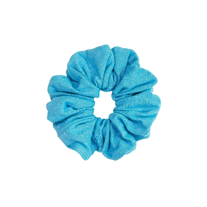 woven hair ties for eco-friendly styling-Cotton Scrunchie in Bluejay