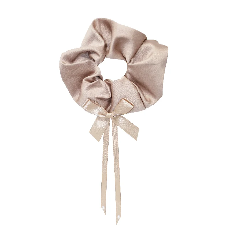 wedding tiaras for bridesmaids-Darling Scrunchie in Cookie Butter