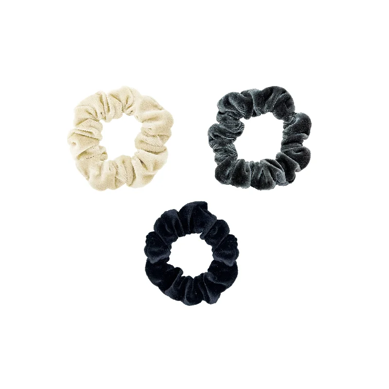 kids’ hair accessories for school-Eclipse Velvet Scrunchies 3-Pack