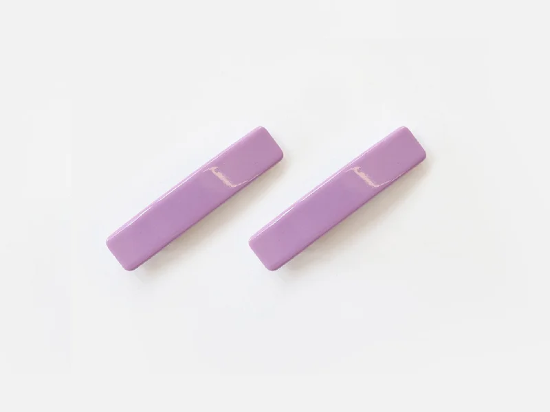 gold hair clips for women-Evelyn Barrette in Lilac