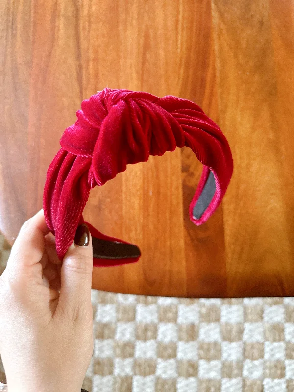 fun hair ties for kids’ hairstyles-Hard Headband - Ruby Velvet