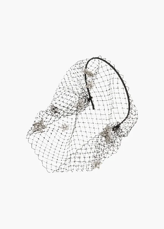 everyday hairbands for casual wear-Hila Voilette -- Black Crystal