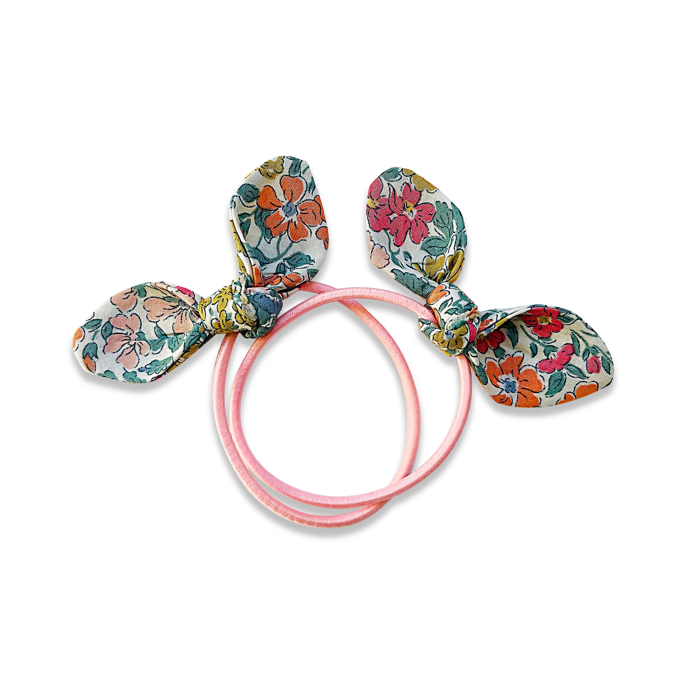 cute pom-pom hair accessories for kids-Josie Joan's Bunny Ties - Rowie