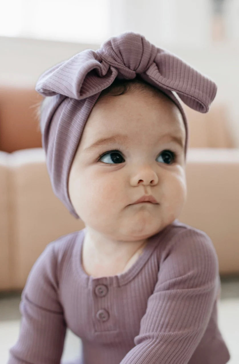 stylish flower hairbands for weddings-Jamie Kay Organic Cotton Modal Headband - Periwinkle