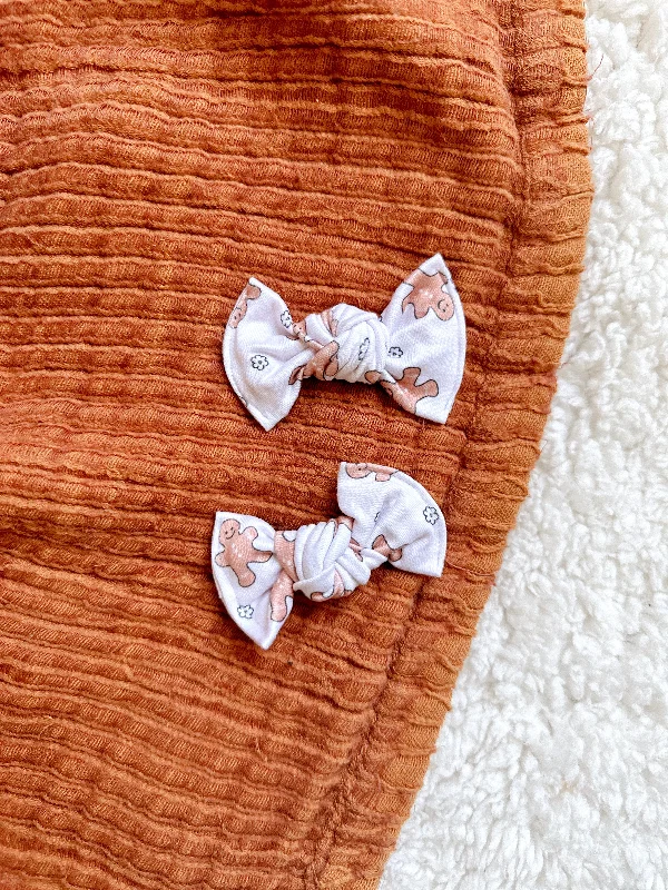 rose gold headbands for weddings-Pigtail Clip Set - Gingerbread