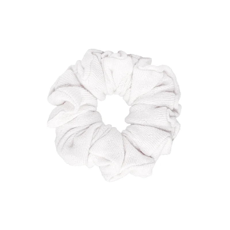 elegant tiaras for wedding ceremonies-Pointelle Scrunchie in Powder