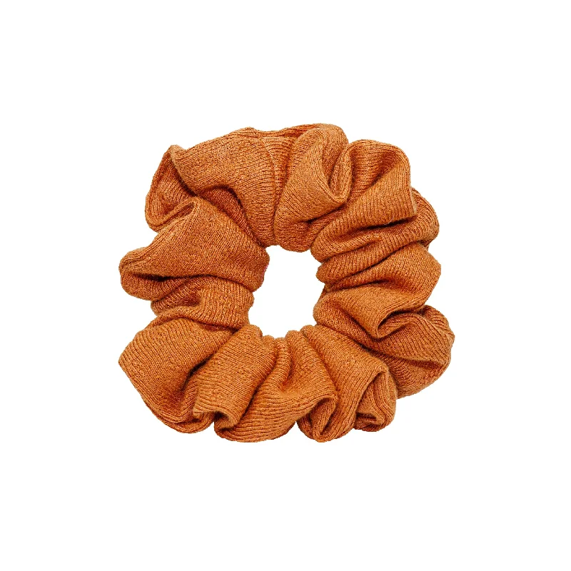 vintage hair accessories for weddings-Pointelle Scrunchie in Spice