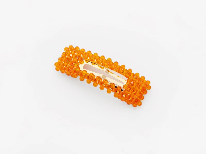 glamorous hairpins for evening wear-Hannah Clip Orange