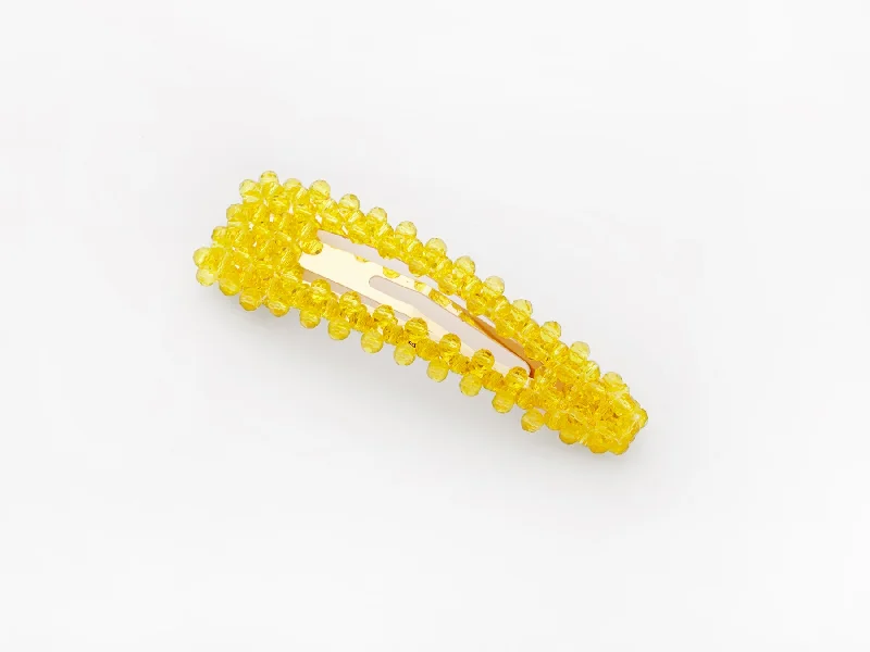 floral pins for wedding hairdos-Priscilla Clip Yellow