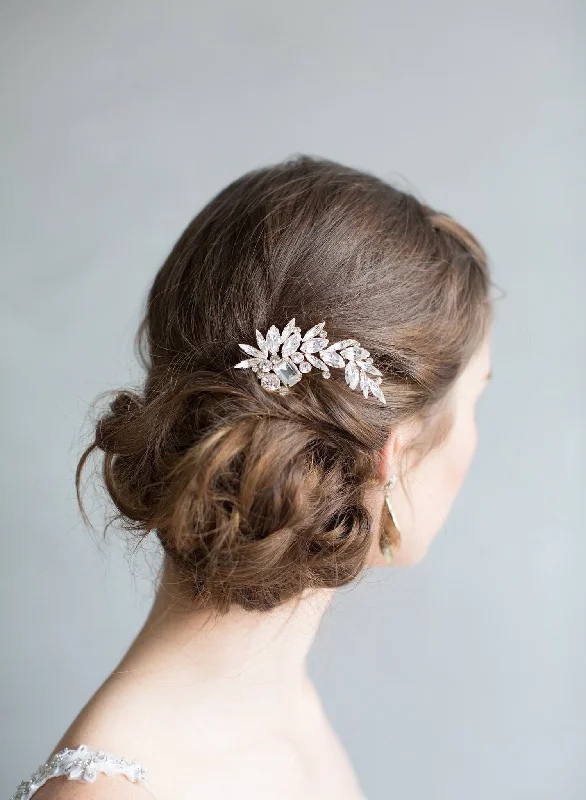 glittery hairbands for evening wear-Rhinestone burst hair pin - Style #7016