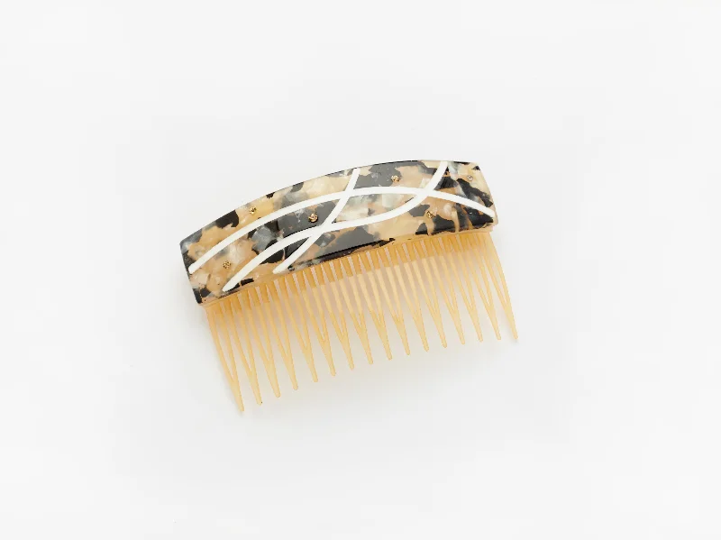 designer hair accessories for special events-Samantha Clip in Stripe