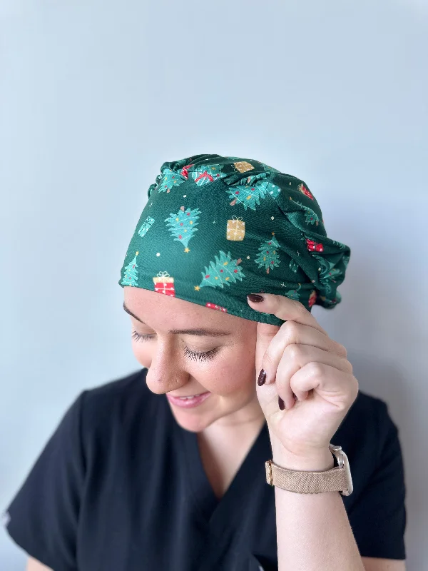 chic metal hairbands for elegance-Scrub Hat - Christmas Trees