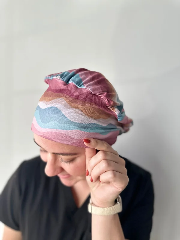 bridal hair accessories for long hair-Scrub Hat - Sedona Waves