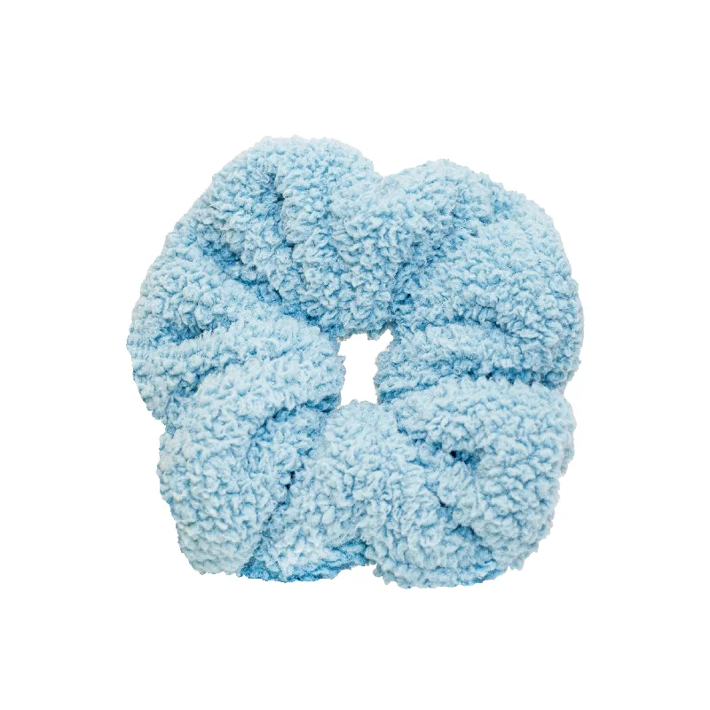 chic hairpins for professional style-Sherpa Scrunchie in Bathrobe