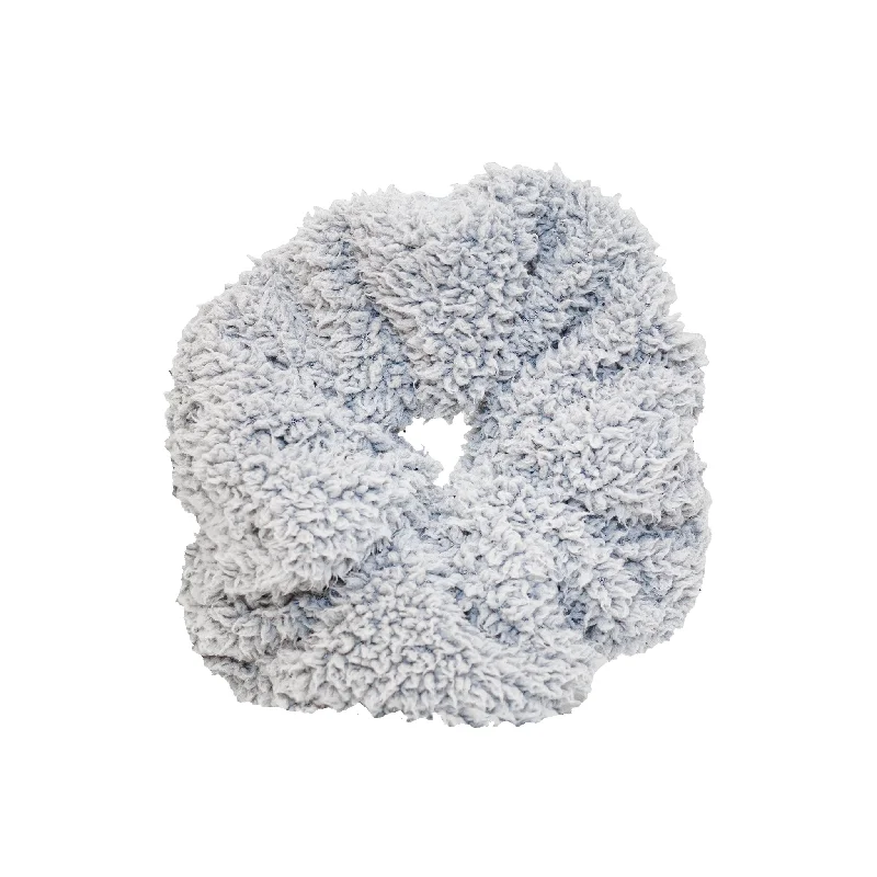 everyday satin hairbands for easy wear-Sherpa Scrunchie in Chinchilla