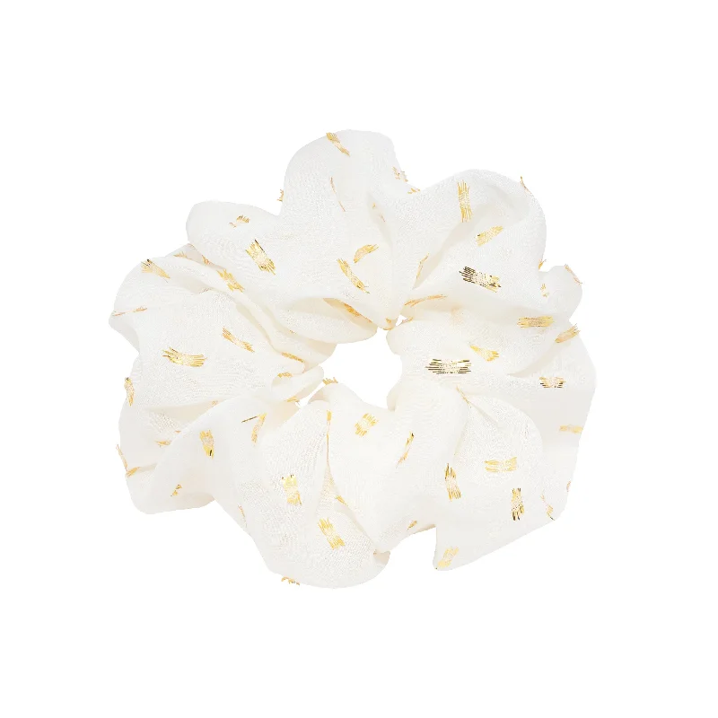 high-quality hair accessories for girls-Silk Chiffon Scrunchie in Halo