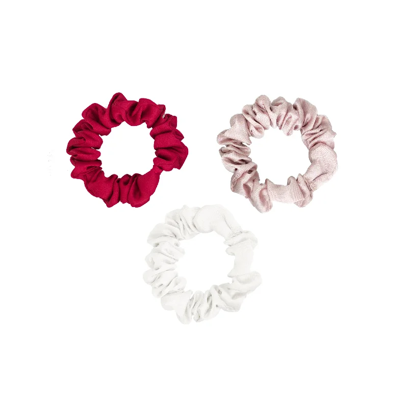 chic metal hairbands for elegance-Smitten Satin Scrunchies 3-Pack