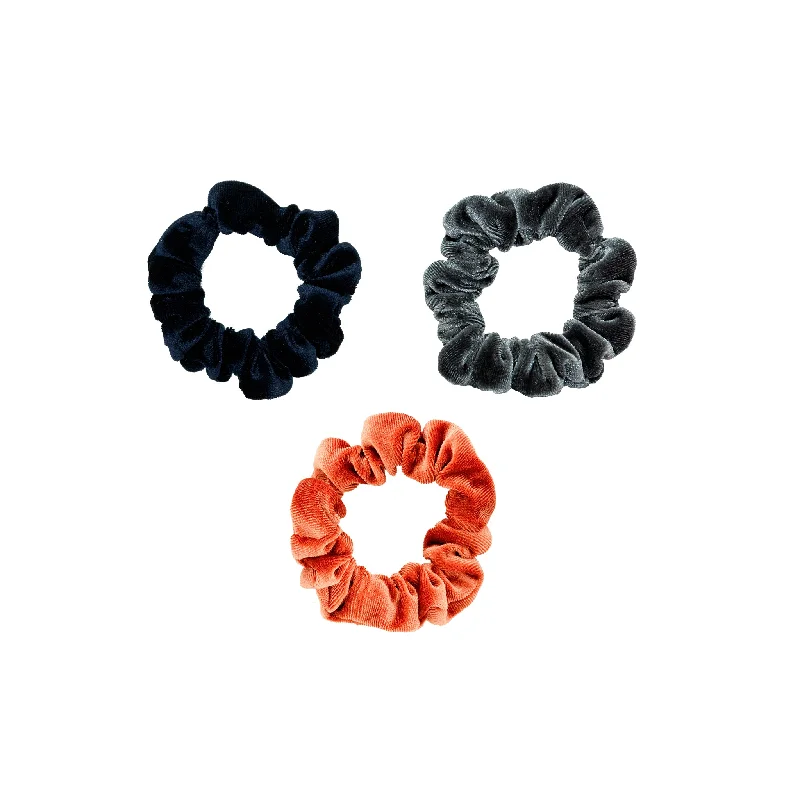 hair accessories for blonde hair-Summer Night Velvet Scrunchies 3-Pack