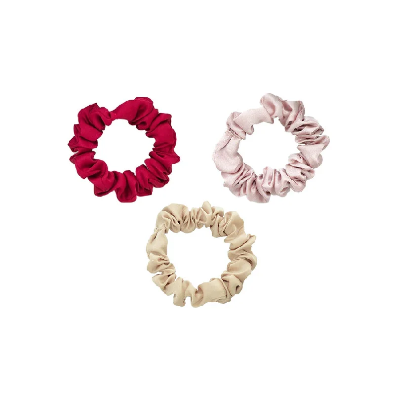 silk hair ties for damage-free hair-Sweet Dreams Satin Scrunchies 3-Pack