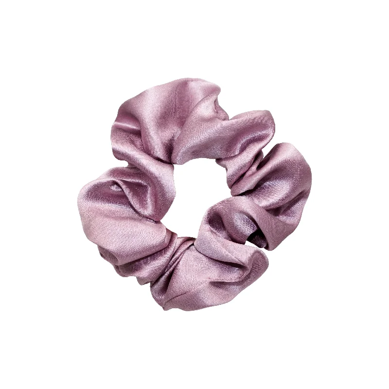 pearl hair accessories for brides-Sweet Dreams Silk Scrunchie in Baby Mauve