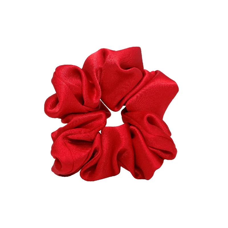 cute hair clips for easy styling-Sweet Dreams Silk Scrunchie in Cherry Kiss