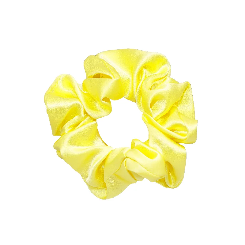 pastel-colored hair accessories for spring-Sweet Dreams Silk Scrunchie in Dandelion