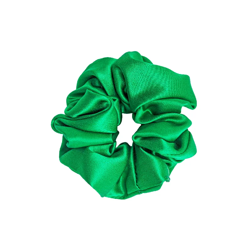 lace hair accessories for bridal look-Sweet Dreams Silk Scrunchie in Emerald