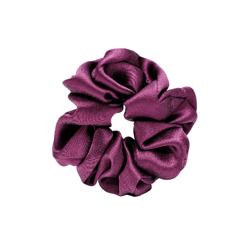 designer hair combs for evening parties-Sweet Dreams Silk Scrunchie in Mulberry