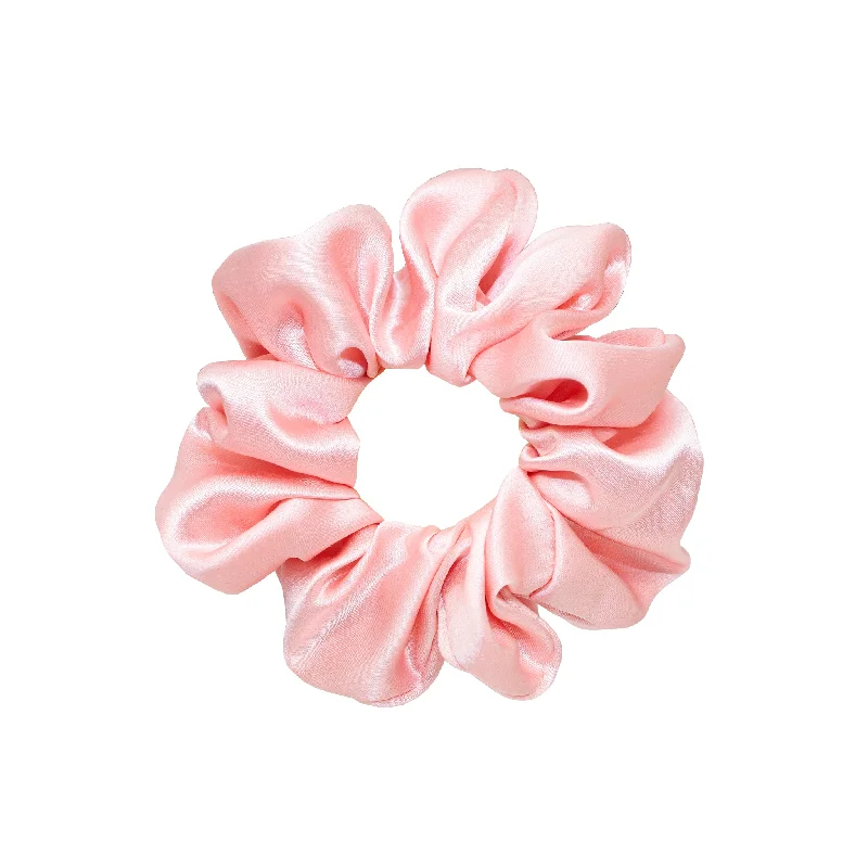 pearl hair accessories for brides-Sweet Dreams Silk Scrunchie in Rose Tan