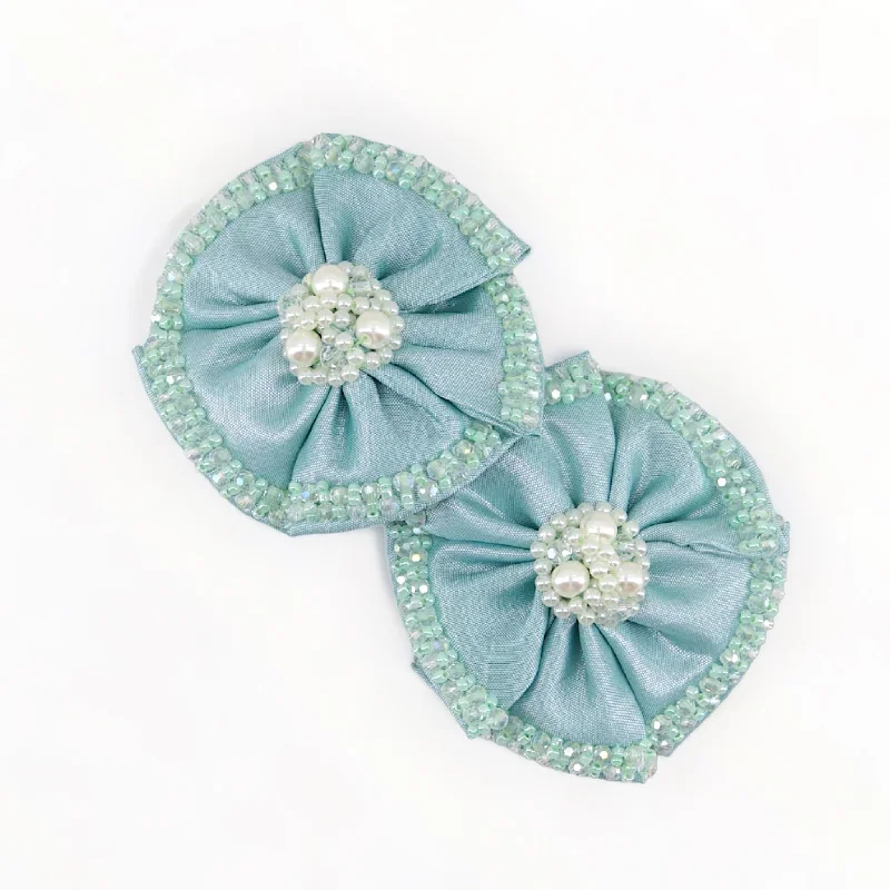 hair accessories for curly hair types-The Florian Designer Little Girls Hair Clip Set