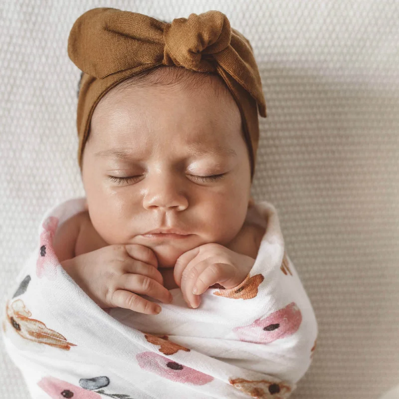 floral hairbands for spring fashion-Snuggle Hunny Top Knot Headband - Mustard