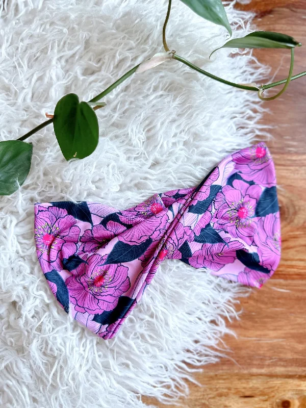 handmade hair accessories for unique style-Wideband - Magenta Floral