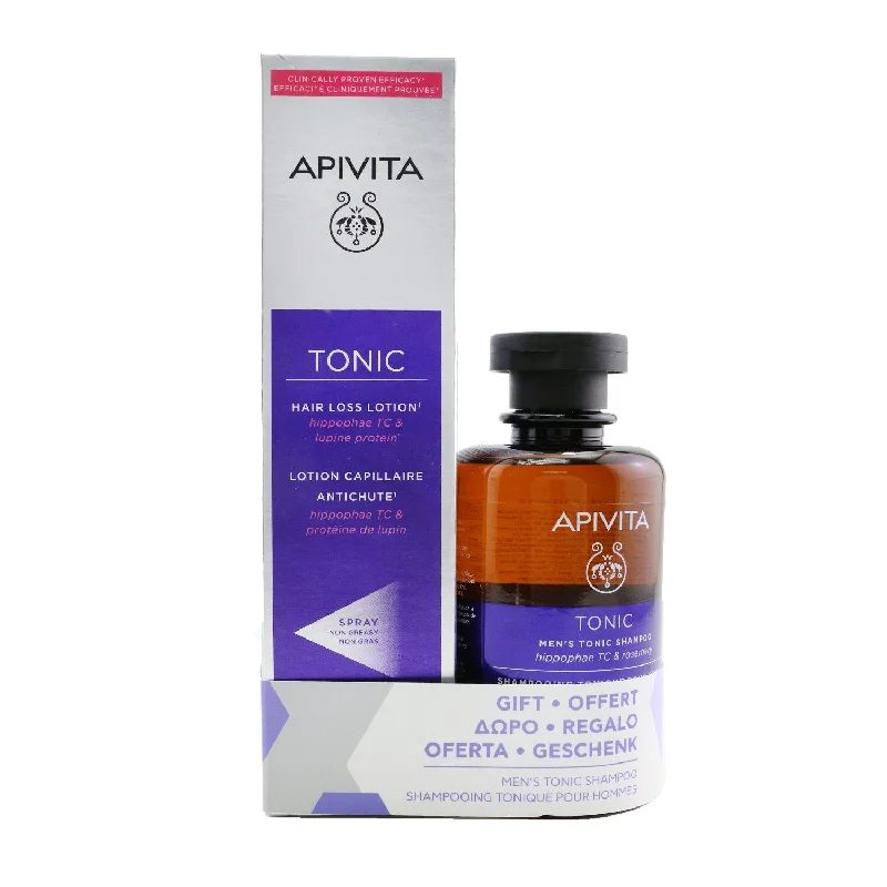 Apivita Hair Loss Lotion with Hippophae TC & Lupine Protein 150ml FREE Men's Tonic Shampoo 250ml  2pcs