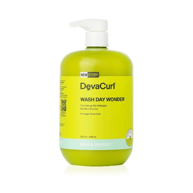 sulfate-free shampoo for sensitive scalp -DevaCurl Wash Day Wonder Time-Saving Slip Detangler - For Tangle-Prone Curls  946ml/32oz