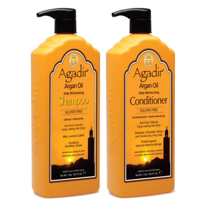 Agadir Argan Oil Daily Moisturizing Shampoo and Conditioner 1000ml Bundle