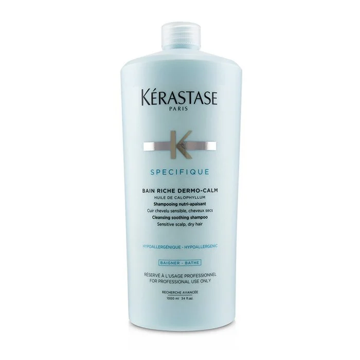 Kerastase Specifique Bain Riche Dermo-Calm Cleansing Soothing Shampoo (Sensitive Scalp, Dry Hair) 1000ml/34oz