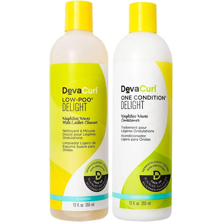 DevaCurl Low Poo Delight Cleanser and One Condition Delight Duo 12 oz