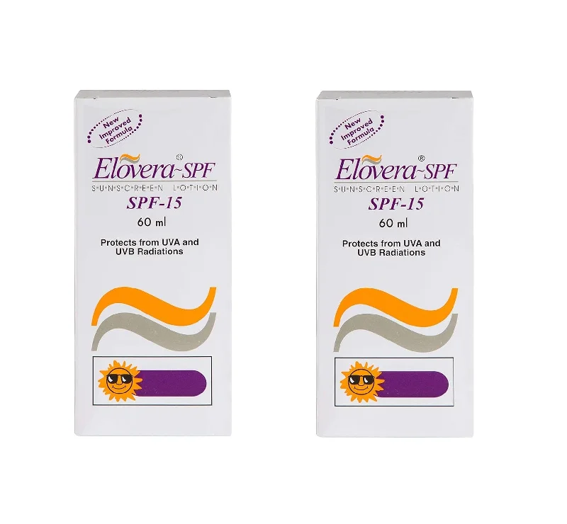 Elovera SPF 15 Sunscreen Lotion 60ML,  PACK OF 2