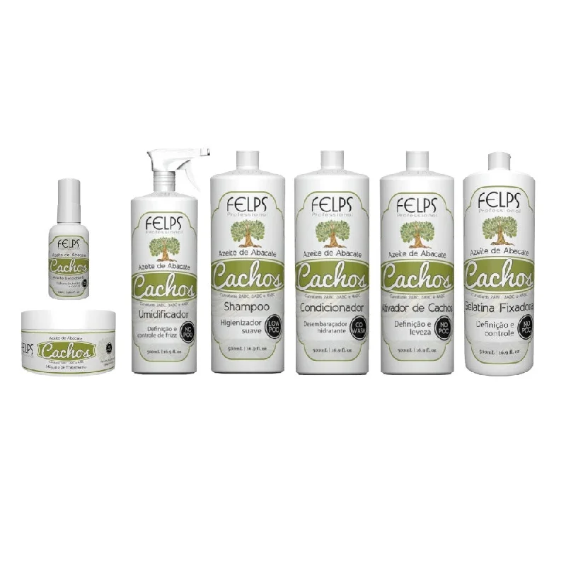 Felps Professional Ultimate Curls 7pc Value Set (Shampoo/Conditioner, Mask, Serum, Defining Gel, Anti-Frizz Spray, Activator)