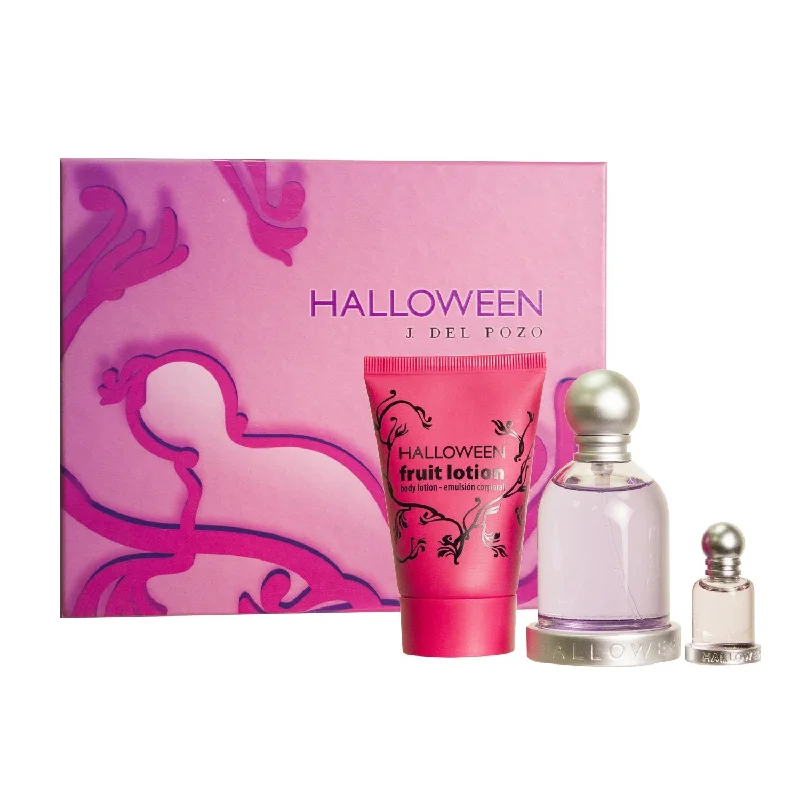 J. Del Pozo Halloween Women Gift Set (EDT Spray, Fruit Body Lotion, Mini Splash)