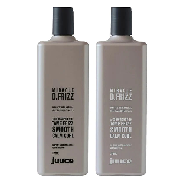 JUUCE Miracle D.Frizz Shampoo and Conditioner 375ml Bundle