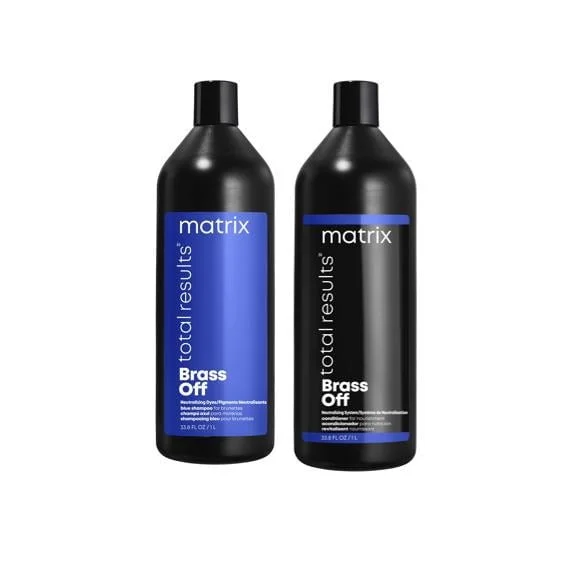 Matrix Total Results Brass Off 1 Litre Shampoo and Conditioner Bundle