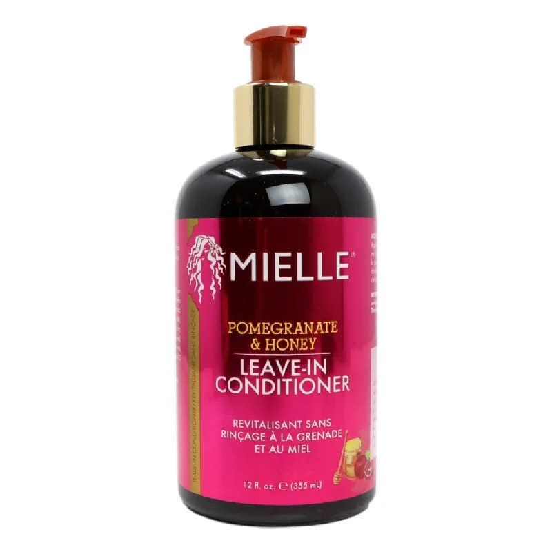 hair care tips for dry hair -Mielle EU Label Pomegranate & Honey Leave in Conditioner