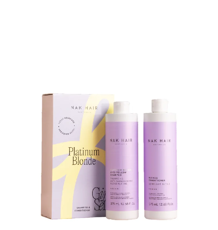 Nak Platinum Blonde Shampoo and Conditioner 375ml Duo Pack