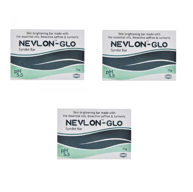 Nevlon Glo Syndet Bar 75gm, PACK OF 3