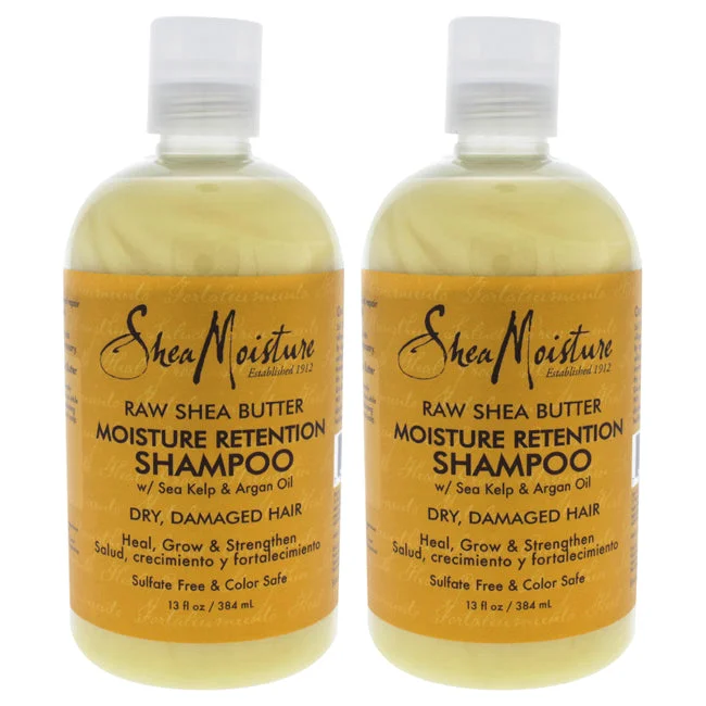 Shea Moisture Raw Shea Butter Moisture Retention Shampoo - Pack of 2 by Shea Moisture for Unisex - 13 oz Shampoo