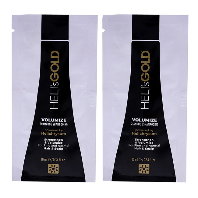 Helis Gold Volumize Shampoo by Helis Gold for Unisex - 0.34 oz Shampoo - Pack of 2